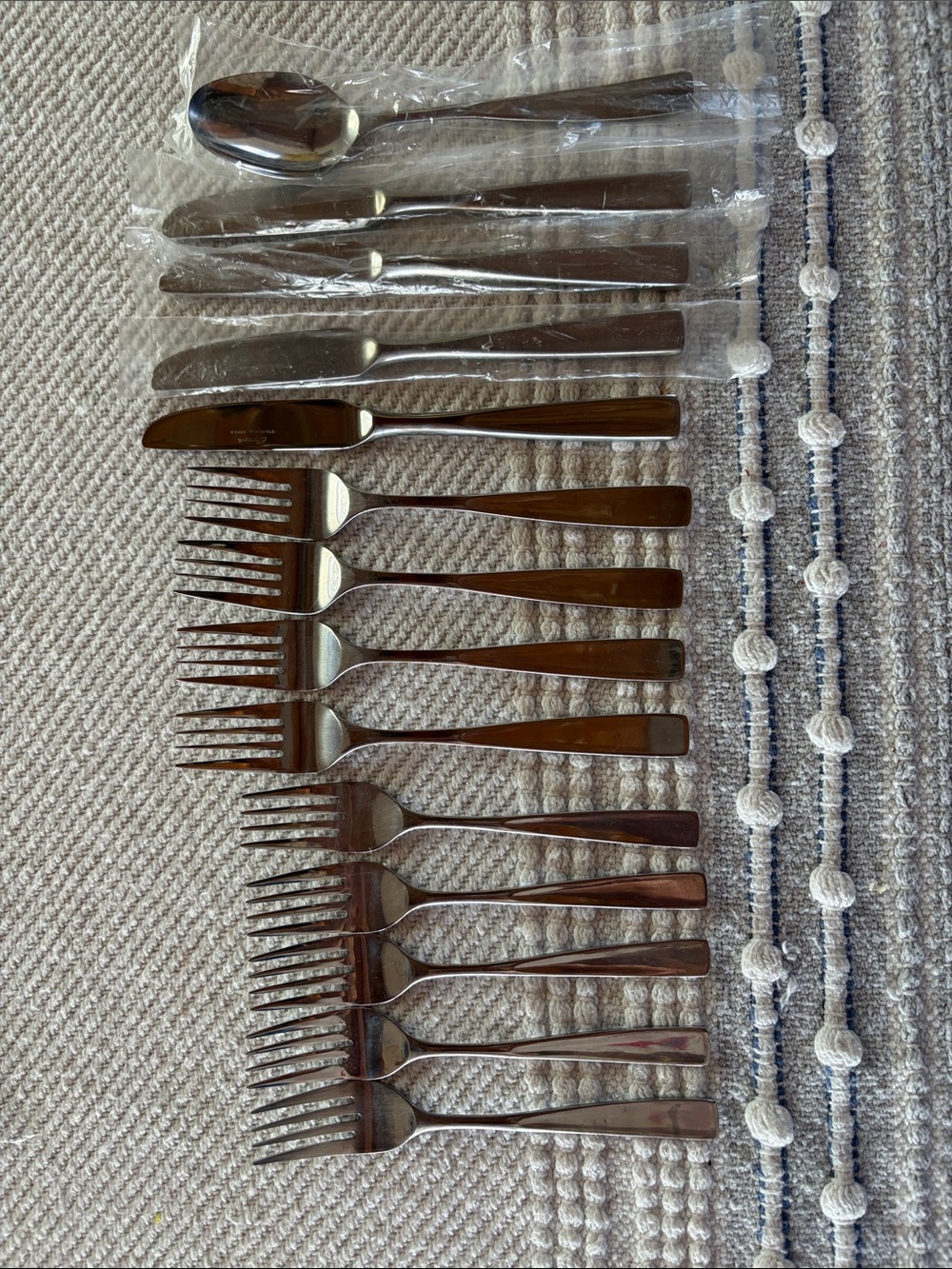 Vintage MCM Rogers Korea ALLISON Stainless Flatware 14 Pcs VGUC Retro